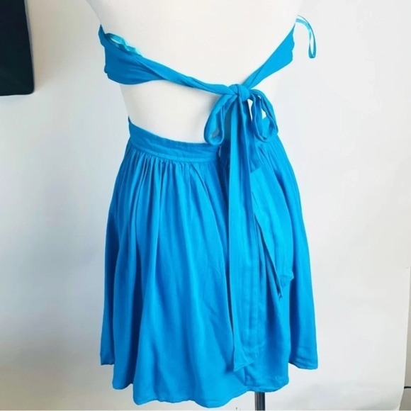 Cotton Candy Sweet‎ Little Ties Strapless Blue Dress Size Medium - Picture 6 of 11